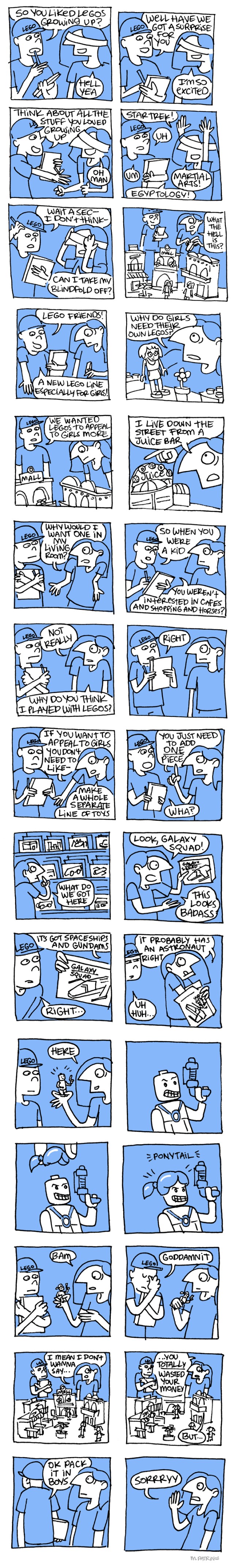 "LEGO Friends" by Maritsa Patrinos of Seasonal Depression. Used with permission.